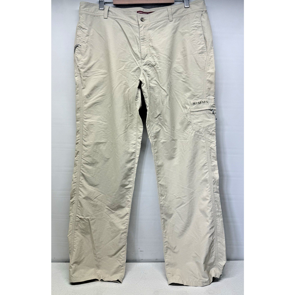 SIMMS Fishing Products Womens XL Beige Nylon Lightweight Pants